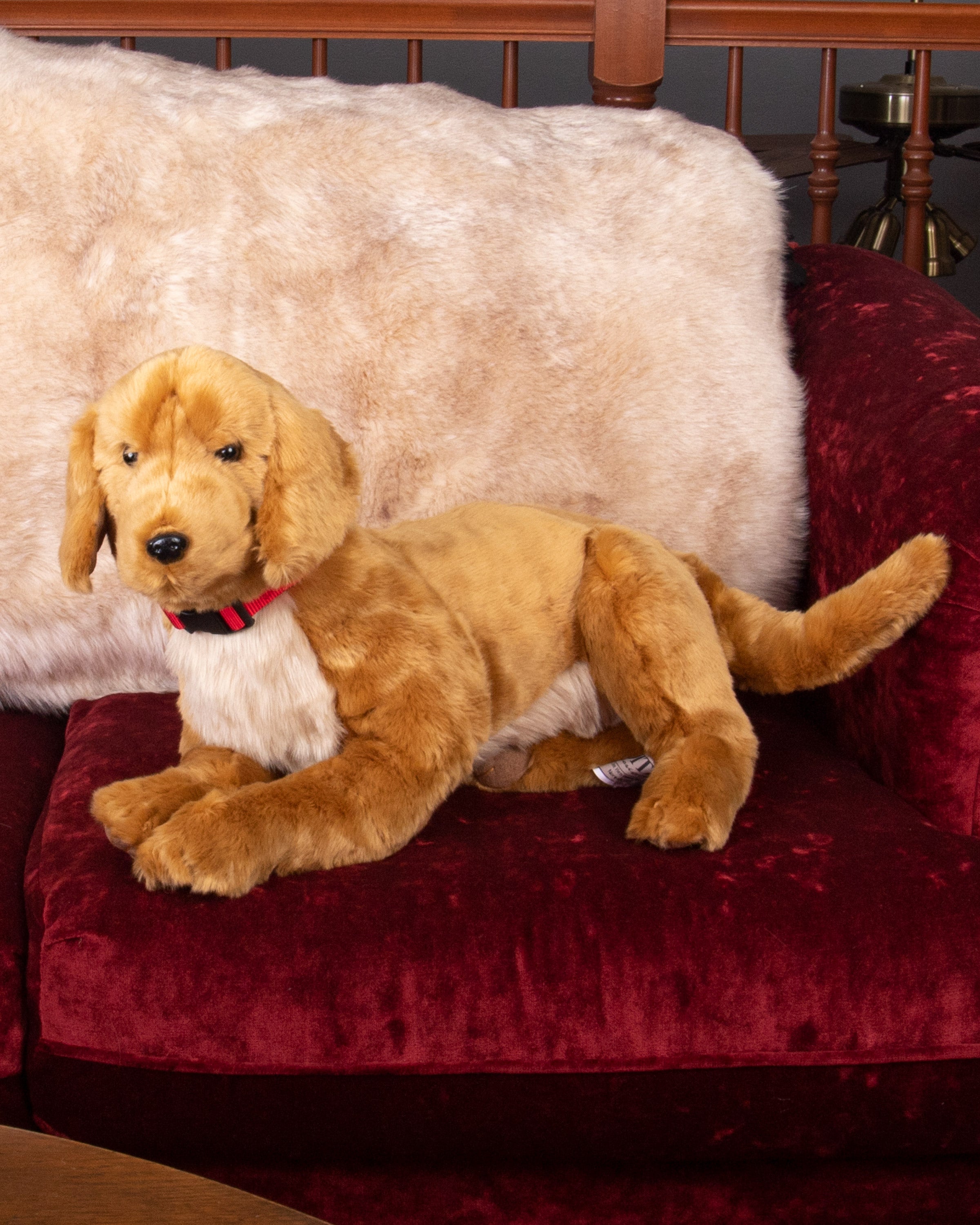 red golden retriever stuffed animal